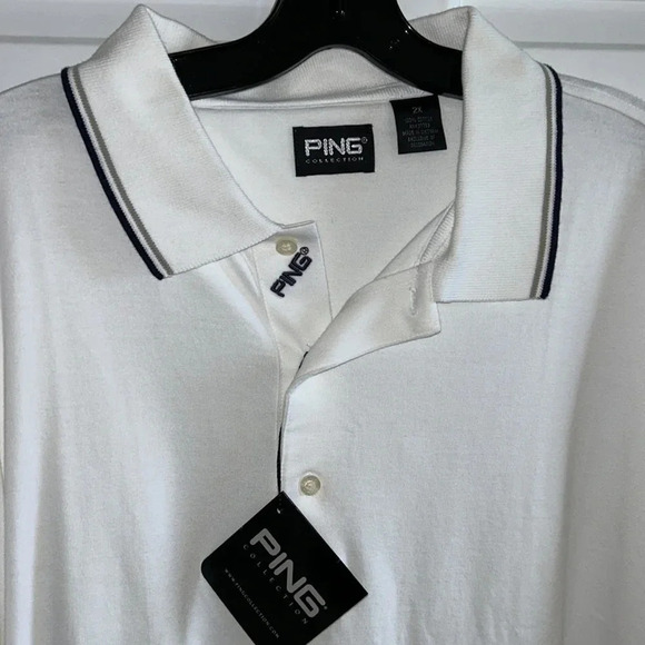 PING COLLECTION golf polo white shirt ! 100 cotton ! Schneider electric - Picture 2 of 11